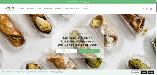 Italian desserts home page