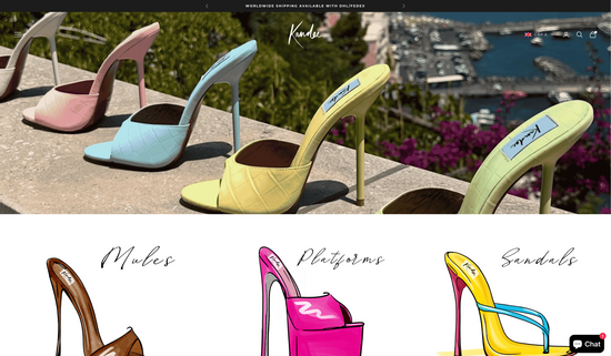Kandee Shoes Home page